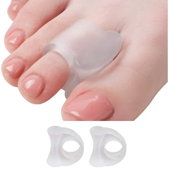 Silicone Toes Separator Bunion Adjuster Outer Foot Care Tools Hallux Valgus Corrector 1-10 Pairs - Image 3