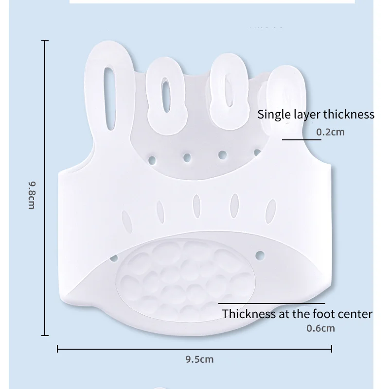 2Pcs=1Pair Silicone Bunion Corrector Toe Separator Gel Forefoot Pads Orthopedic Braces Orthotic Finger Hallux Valgus Spacers