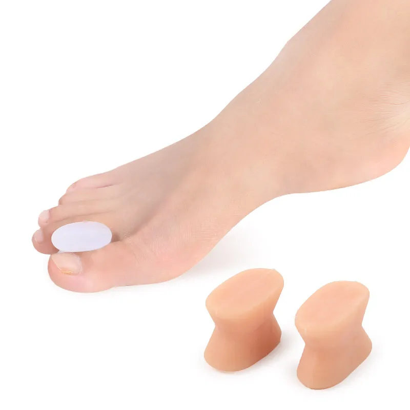 2pcs=1pair Gel Toe Separator Foot Care Spacer Silicone Straightener Finger Valgus Hallux Bunion Protector Orthopedic Corrector