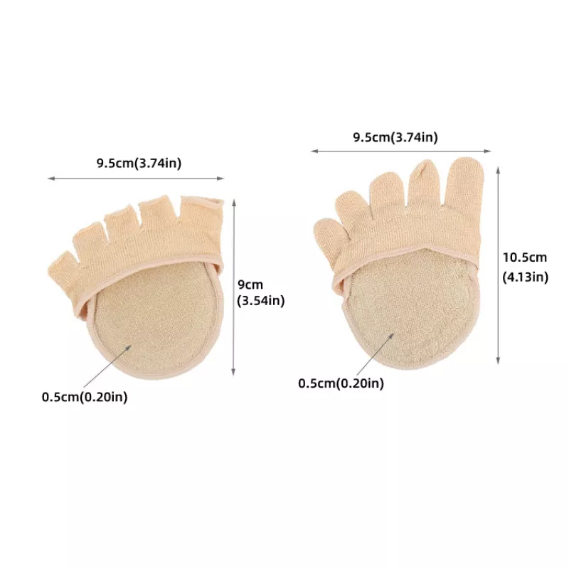 2Pcs=1Pair Toe Separator Foot Care Half Insoles Five Finger Socks Pads Bunion Sleeve Protector Hallux Valgus Forefoot For Women 2Pcs=1Pair Toe Separator Foot Care Half Insoles Five Finger Socks Pads Bunion Sleeve Protector Hallux Valgus Forefoot For Women