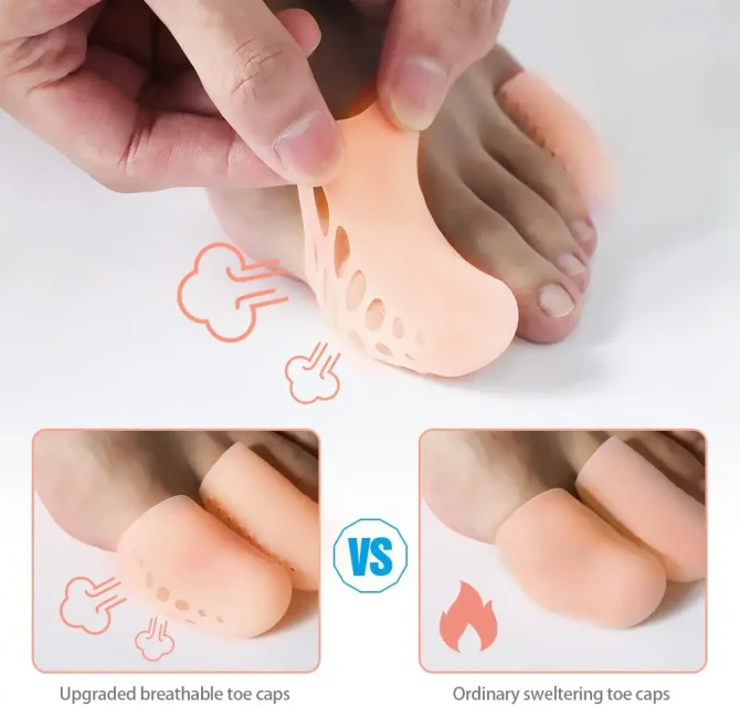 Toe Protectors Sleeve Bunion Pads Cushion Toe Guards Silicone Covers For Protection Of Ingrown Toenails 2PCS - Image 4