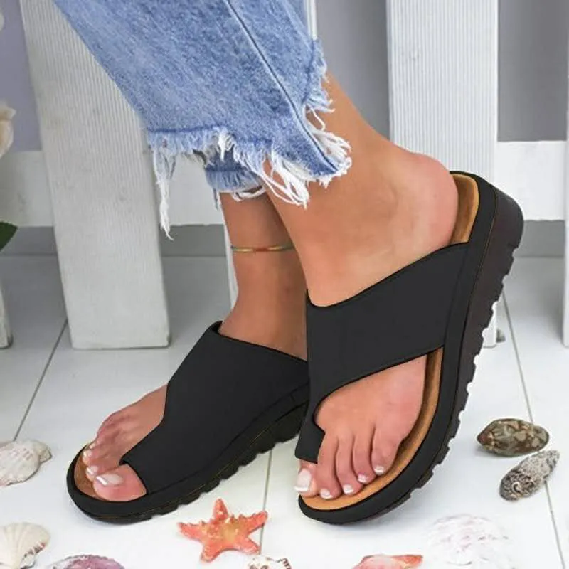 Casual Soft Big Toe Sandal Comfy Platform Orthopedic Bunion Corrector