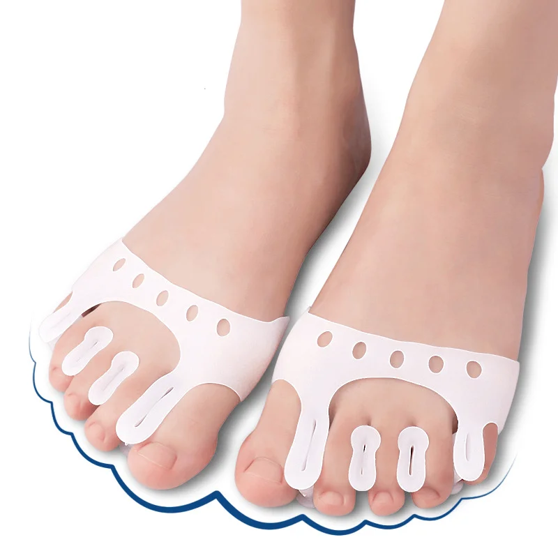 35405-gqkvc9.webp Bunion Corrector Toe Separator Pads – Soft Silicone Foot Sleeves With 5-Toe Spacers (2 PCS = 1 Pair) - Image 1