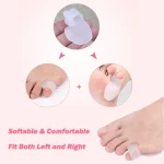 Pexmen 2Pcs Pinky Toe Separators Little Toe Cushion Splint Small Toe Protector Prevent Blisters Callus and Corns 2