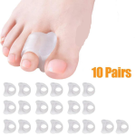 Silicone Toe Separator Set – Soft Gel Outer Foot Cushion (1–10 Pairs Available)